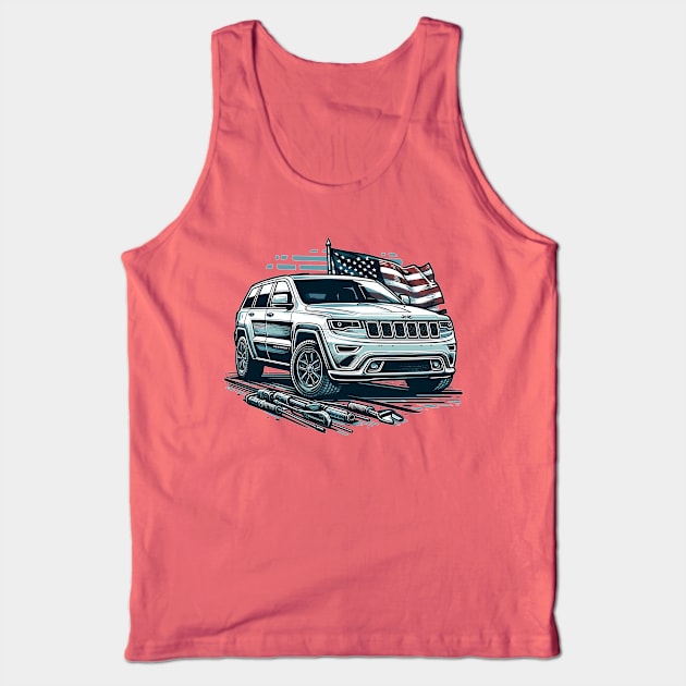 Jeep Grand Cherokee Tank Top by Vehicles-Art